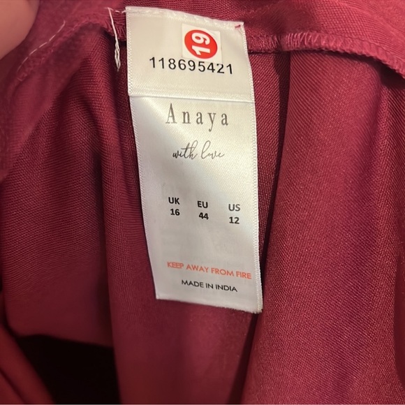 Anaya With Love mini puff sleeve dress in red plum - Picture 7 of 9